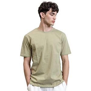 Gianni Lupo T-shirt met korte mouwen voor heren, GLW8727, groen, schuim, XXL, mosgroen, S-XXL, Groen schuim.