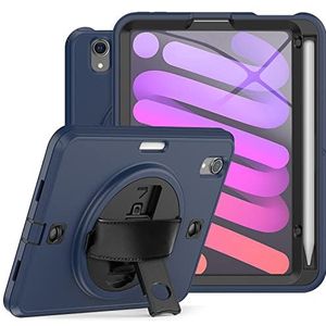 Visaccy Coque pour iPad Mini 6 2021 Mini 6e génération, coque de protection en silicone de qualité militaire antichoc pour enfants iPad 8,3"" avec support, poignée, porte-crayon