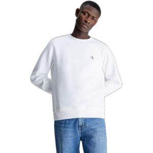 Calvin Klein Jeans Ck Essential Reg Cn heren Trui, wit (bright white), XS