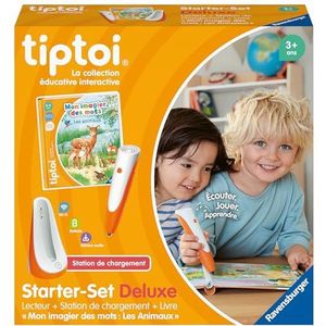 Ravensburger - tiptoi - Starter Set Deluxe - Reader + laadstation + boek Mijn woorden 'De Dieren' - Elektronisch educatief spel, zonder scherm - Vanaf 3 jaar 00204