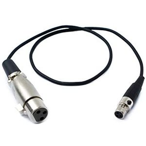 System-S Audiokabel 50 cm Mini XLR 3-pins vrouwelijk naar XLR 3-polige vrouwelijke adapter zwart