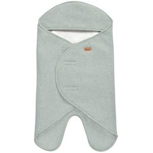 BÉABA, Babynomade Dubbel fleece, wikkeldeken voor de winter, baby, compatibel met autostoel/kuipje/wipstoel, zacht, warm, waterafstotend, ademend, Harnas, saliegroen/wit, 0-6 maanden