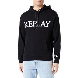 Replay M6711 Sweatshirt met capuchon voor heren, Zwart (098)