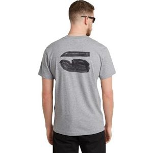 G-STAR RAW T-shirt Burger Back Print R T pour homme, Multicolore (Grey Htr D25700-336-906), XXL