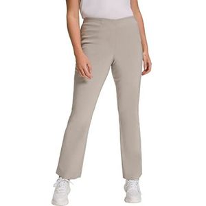 Ulla Popken Bengalin damesbroek grote maten tot 68 stoffen broek regular fit elastische tailleband gekreukte mouwen verschillende lengtes 615444, Kitt