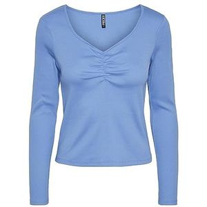 PIECES Pctania Ls Top Noos Bc T-shirt met lange mouwen voor dames, Marinier