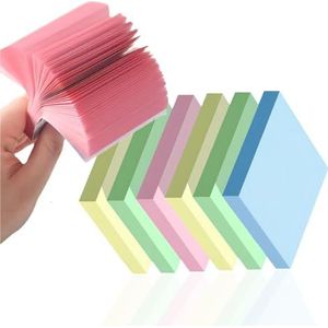 KKNE Post-It 6 sets van 100 boekvakken, 600 gekleurde vellen, 76 x 76 mm, voor kantoor en studenten, zelfklevende notities voor to-do-lijsten en herinneringen