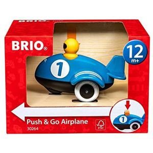 BRIO De nieuwe 30264 Push & Go-vliegtuig is geschikt voor kinderen vanaf 12 maanden