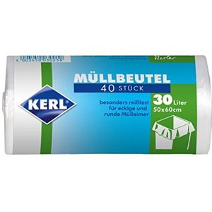 KERL 40 vuilniszakken 30 liter 50 x 60 cm