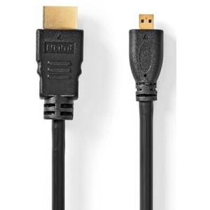 NEDIS High Speed HDMI™-kabel met Ethernet | HDMI™-connector - HDMI™ Micro Male | 1,5m | Zwart