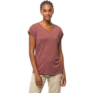 Jack Wolfskin Coral Coast T W T-shirt voor dames, korte mouwen, Apple-Boter, XL
