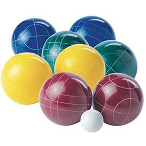 Franklin Sports Petanque set – 8 petanqueballen voor alle seizoenen, 1 Pallino en luxe transporttas – strandspel, tuin of feest in de open lucht – professionele set, assortiment