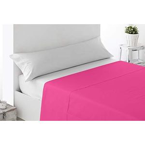 Miracle Home Verstelbaar bovenlaken, katoen 50% polyester, fuchsia, bed van 150 cm