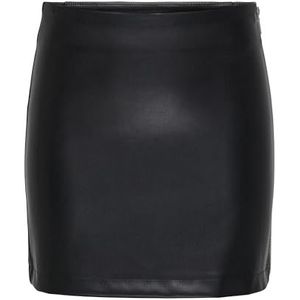 ONLY Jupe en cuir synthétique ONLMIRI pour femme, Noir, XL
