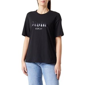 Replay T-Shirt Femme, Noir 098, M