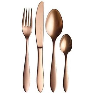 Villeroy & Boch - Manufaktur Cutlery Bestekset voor maximaal 4 personen, 16 eenheden, roestvrij staal, koper