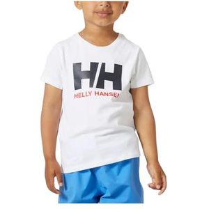Helly Hansen Logo SS T-shirt, uniseks, kinderen, wit, 16 jaar, Wit.