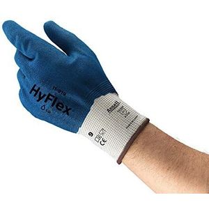 Ansell HyFlex 11-919 handschoenen, olieafstotend, mechanische bescherming, blauw, maat 10 (12 paar)