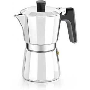 BRA Perfecta Italiaans koffiezetapparaat, inductie, aluminium, capaciteit 9 kopjes, kleur zilver