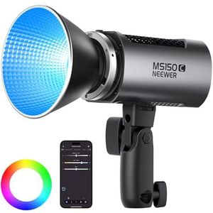 NEEWER MS150C 150W RGB COB Video Light met 2,4G/App Remote Control, RGB LED Continue Verlichting, Bowens Mount Photo Studio Light