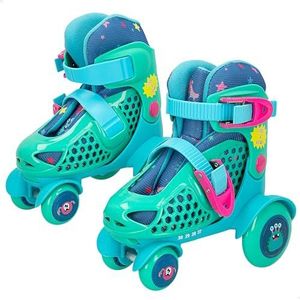 COLORBABY CB Riders Rolschaatsen voor kinderen, 4 wielen, verstelbaar, maat 27-30, monsterdesign, veilige en comfortabele pasvorm, veiligheidsrem achter, Optimos voor beginners, 3 jaar (47551)