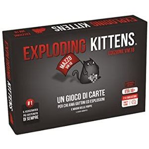 Asmodee Italië Exploding Kitten Vm18 tafelspel, zwart, ekek02it - Italiaanse versie