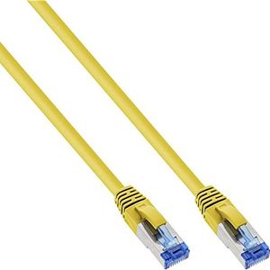 InLine 76811Y patchkabel S/FTP (PiMf) Cat6A 500 MHz halogeenvrij koper geel 1m