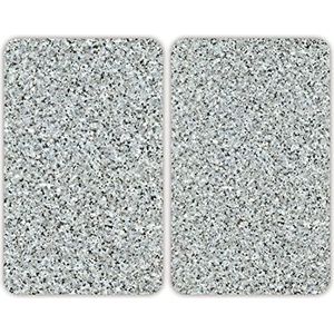 Set van 2 afdekplaten Graniet