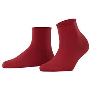 FALKE Cotton Touch korte sokken voor dames, wit, zwart, meer lage kleuren, dun, elegant, zonder motief voor alle gelegenheden, ideaal voor de zomer, 1 paar, rood (Scarlet 8228)