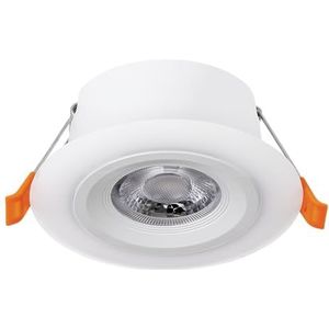 EGLO Spot LED encastrable Calonge, luminaire encastré rond pour plafond suspendu, lampe de plafond à encastrer en plastique blanc, Ø 7 cm