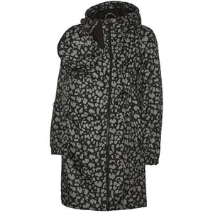 MAMALICIOUS Mama Licious MLNELLA AOP LEO Veste softshell 3 en 1 pour femme, Noir, XS