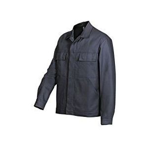 BP Workwear Basic 1485-060-10 werkjas, verborgen knoopsluiting, puur katoen, normale pasvorm, maat 52/54, donkerblauw