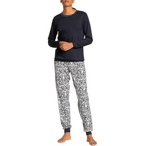 CALIDA Winter Dreams Pijama Set dames, Lapistisch blauw.