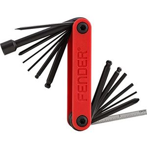 Fender® GUITAR/BASS MULTI-TOOL"" 14-in-1 multitool voor gitaar en bas, kleur: rood