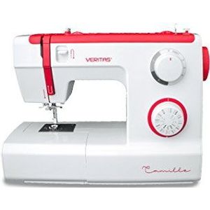 VERITAS Camille 38,0 x 17,0 x 30,0 cm, mechanische naaimachine voor beginners en gevorderden, 32 steekprogramma's met vrije armen, slip-on hulp en ledlicht om te naaien