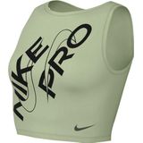 Nike Dames Tank Top/Singlet W Np Df Crop Tank Grx, Honeydew/Black, FB5261-343, L