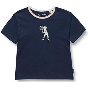 Sanetta Blauw T-shirt voor jongens, Donkerblauw
