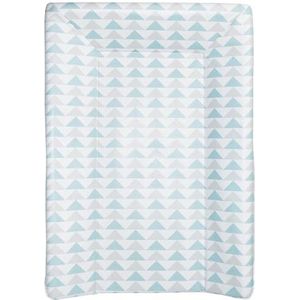 babyCalin Aankleedkussen, luxe, geometrisch patroon, blauw/grijs, 50 x 70 cm