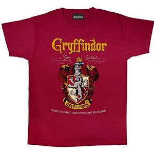 Harry Potter Gryffindor Crest Men's T-Shirt | Officiële Merchandise | S-XXL, Magische Wereld Hogwarts Ronde hals Grafische Thee, Verjaardagscadeau idee voor mannen, voor huis of gym, Bourgondië