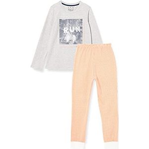 Sanetta Pyjama lang, grijs, pijama set (2 stuks), Stone Mel