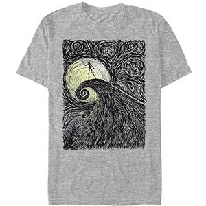 Disney Nightmare Before Christmas-Sspiral Hill Organic T-shirt met korte mouwen, Melange Grey, L, Melange Grey