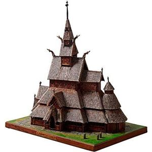 keranova keranova361 schaal 1: 87 19 х 14 х 21 cm ""Clever Paper Tempels de stavkirke wereld van Borgund Puzzle 3D"" (70)