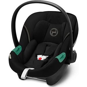 CYBEX Aton S2 i-Size babyautostoel vanaf de geboorte tot ca. 24 maanden, max. 13 kg, met inzet voor pasgeborenen, SensorSafe compatibel, maanzwart