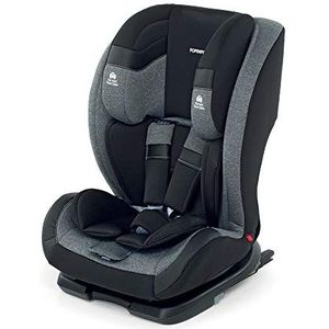 Foppapedretti Re-Klino Fix autostoel, groep 1/2/3 (9-36 kg), voor kinderen van 9 maanden tot 12 jaar, carbon