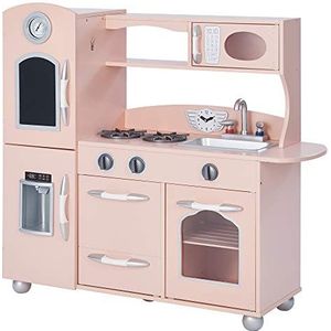 Kinderen keuken kleine kok roze houten dinette meisje jongen spelletjes TD-11414P
