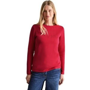 CECIL T-shirt structuré avec inscription, Granita Red, S