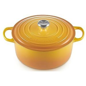 Le Creuset Signature Stoofpan van geëmailleerd gietijzer met deksel, Ø 28 cm, rond, 6,7 liter, 6,125 kg, nectar, 21177286724430