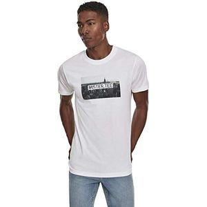 Mister Tee Skyline T-shirt voor heren, Wit