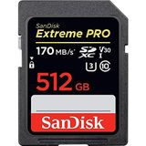 SanDisk 512 GB Extreme PRO SDXC, geheugenkaart, tot 170 MB/s UHS-I klasse 10, U3, V30