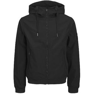 JACK & JONES Jjebasic Veste softshell à capuche Pls pour homme, Noir, 5XL